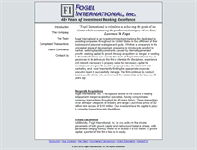 Tablet Screenshot of fogelinternational.com